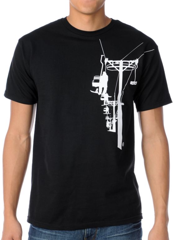 Casual Industrees Chairlift Black Tee Shirt