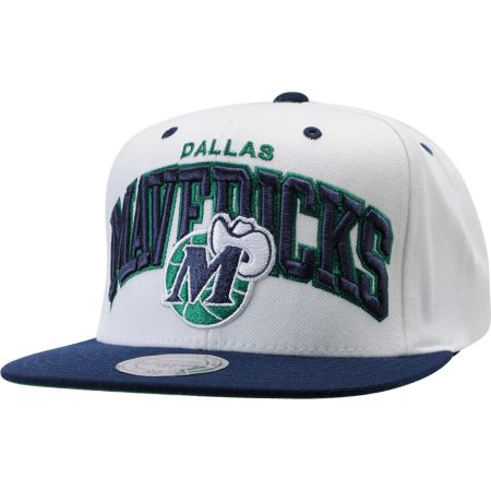 NBA Mitchell & Ness Mavericks White Arch Snapback Hat