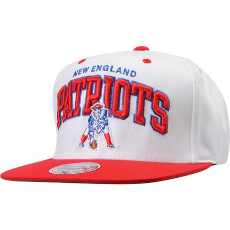 NFL Mitchell And Ness New England Patriots White Snapback Hat