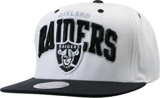NFL Mitchell And Ness Oakland Raiders White Snapback Hat