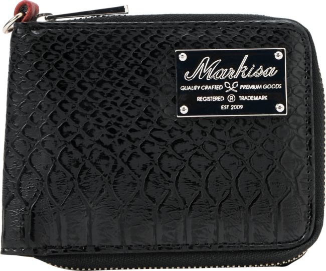 Markisa The Catch Black Zip Wallet