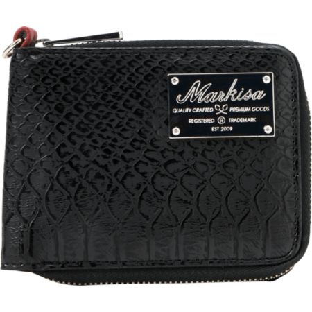 Markisa The Catch Black Zip Wallet