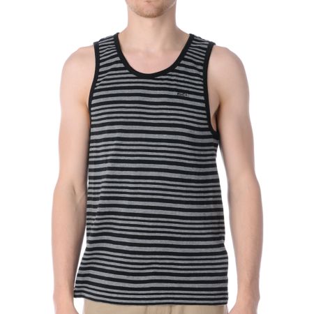 RVCA Jet Black Stripe Knit Tank Top