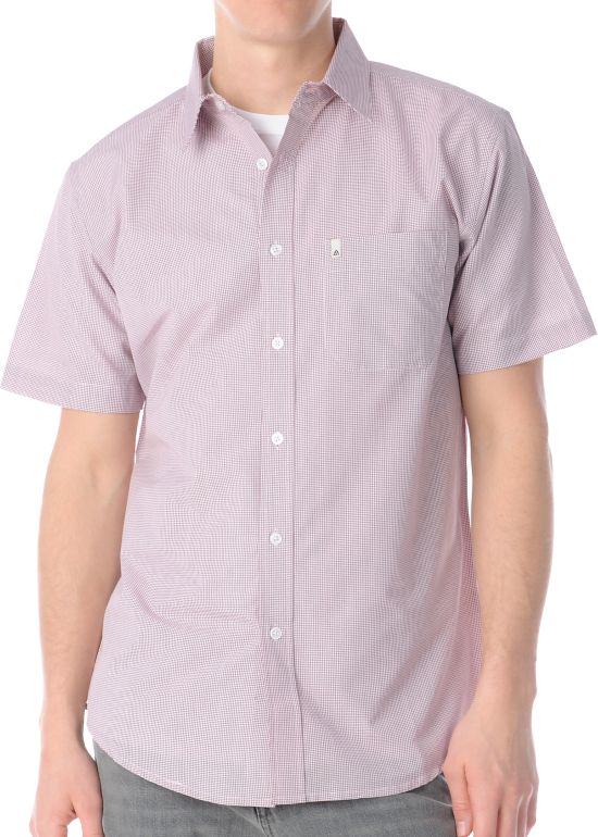 Matix Mcrew Red & White Plaid Short Sleeve Button Up Shirt