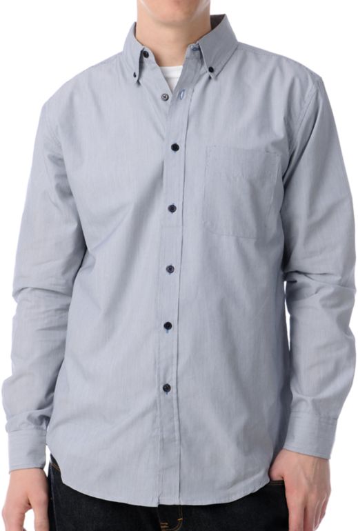 Matix MJ Oxlo Navy Stipe Long Sleeve Button Up Shirt