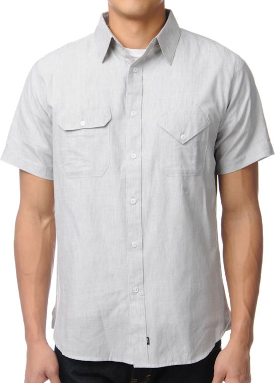 Matix x Diamond Supply Davis DMND Grey Button Up Shirt