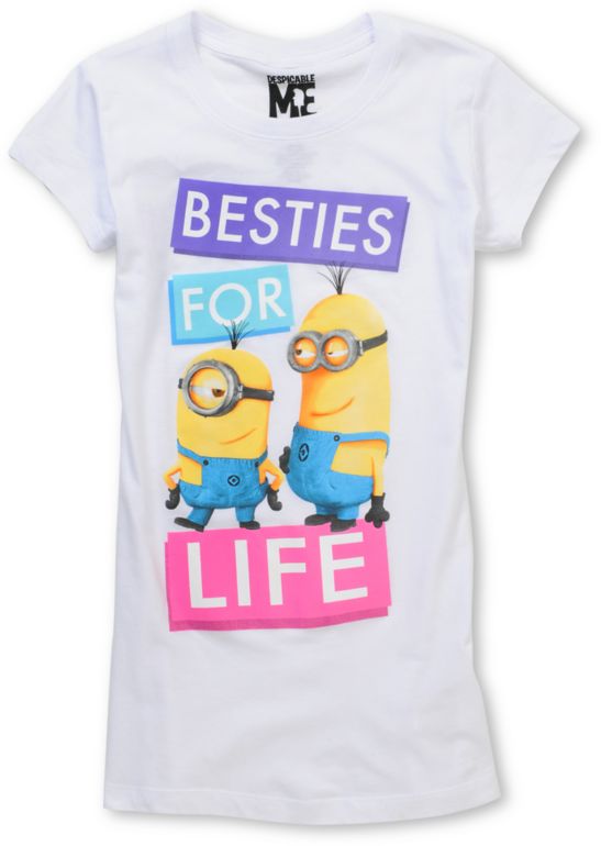 Bitter Sweet Besties 4 Life Despicable Me White Tee