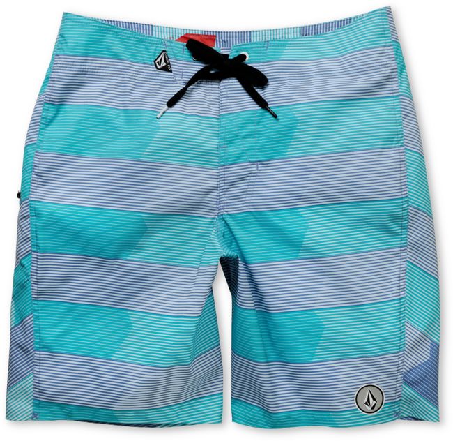 Volcom Guys V6S 20" Stripe Aqua Board Shorts 