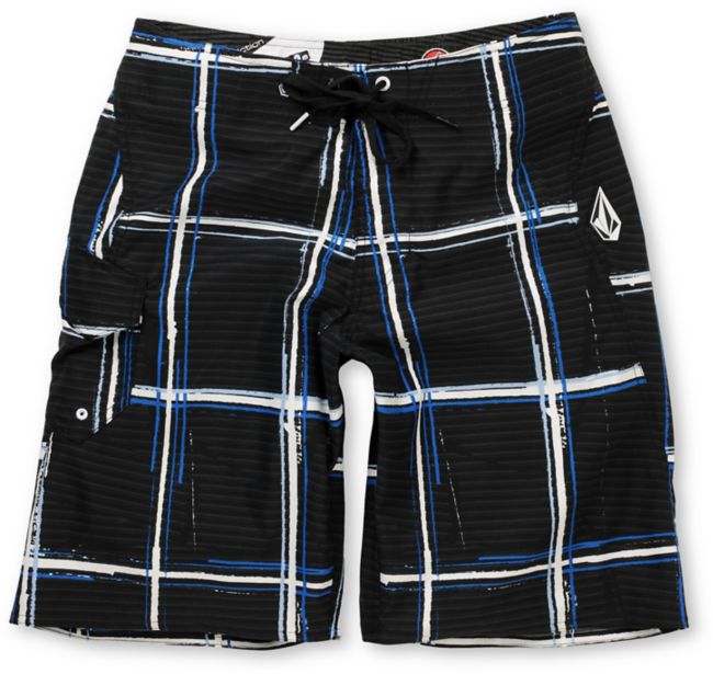 Volcom Maguro Black & White Stripe 21.5" Board Shorts