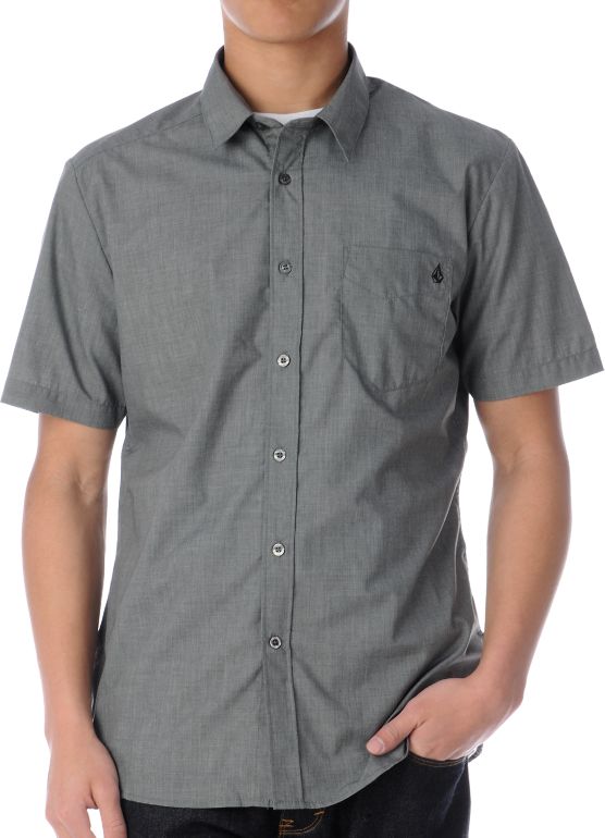Volcom Ex Factor Charcoal Button Up Shirt