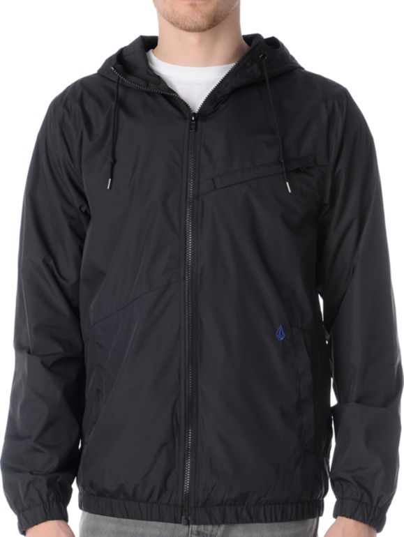 Volcom Jagger Black Windbreaker Jacket