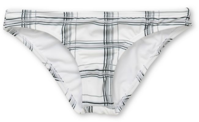 Hurley One & Only White Plaid Hipster Bikini Bottom