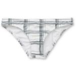Hurley One & Only White Plaid Hiptster Bikini Bottom