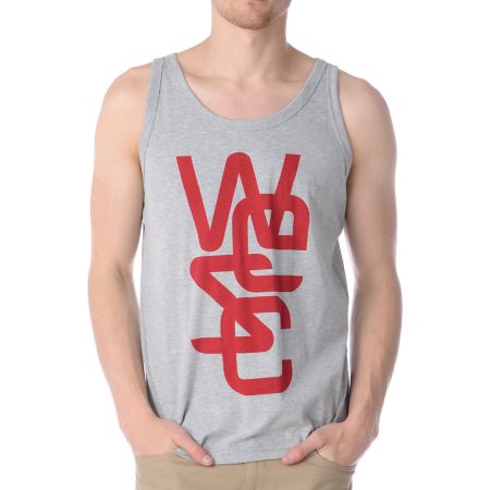WeSC Overlay Heather Grey Tank Top
