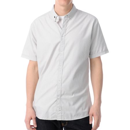 KR3W Vista Grey Stripe Button Up Shirt