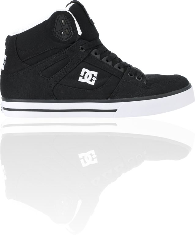 DC Spartan Hi TX Black Canvas Skate Shoe