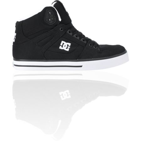 DC Spartan Hi TX Black Canvas Skate Shoe