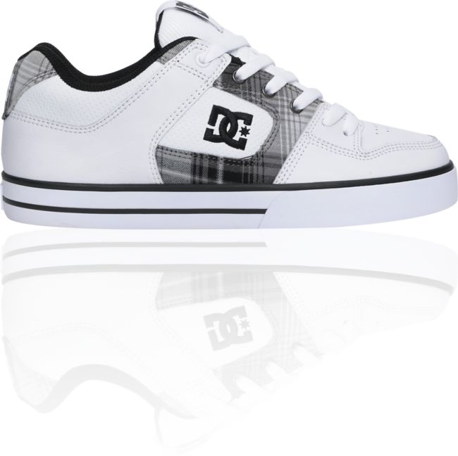 DC Pure XE White & Black Skate Shoe