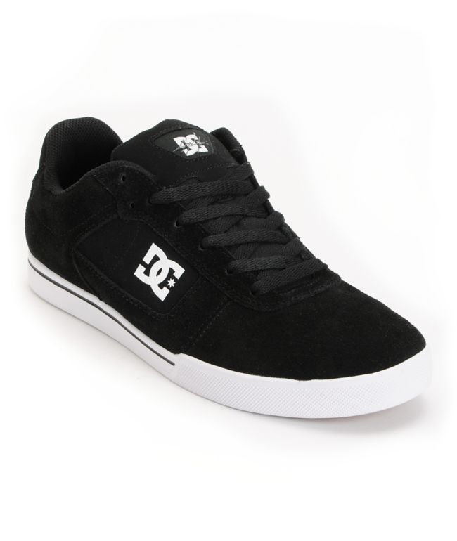 DC Cole Pro Black & White Suede Skate Shoe