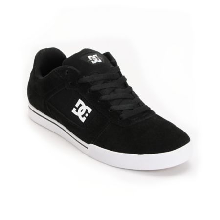 DC Cole Pro Black & White Suede Skate Shoe