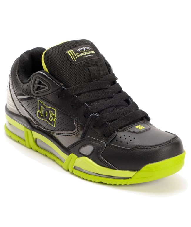 DC X Monster Versaflex Black, Charcoal & Lime Shoe