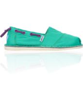 Toms Bimini Stitchout Girls Green Canvas Shoes