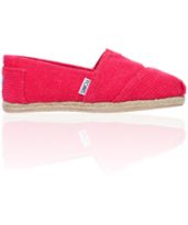 Toms Classics Freetown Perforated Fuchsia Canvas Girls Slip On Shoe
