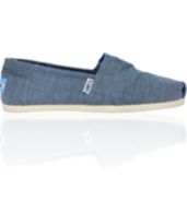 Toms Classics Corry Chambray Canvas Girls Slip On Shoe