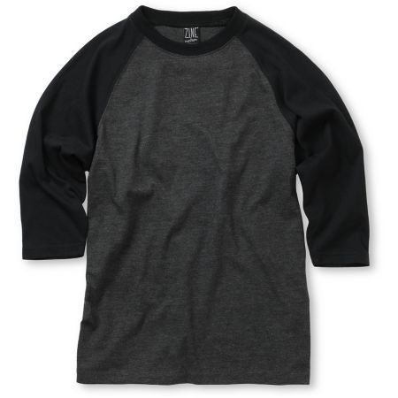 Zine 2nd Inning Black & Charcoal Boys Baseball Tee Shirt