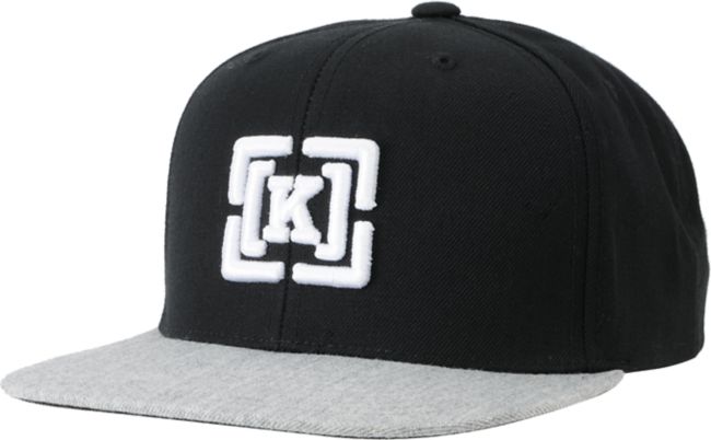 KR3W Brackets Starter Black & Heather Grey Snapback Hat