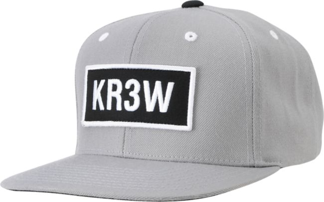 KR3W Seed Patch Silver Snapback Hat