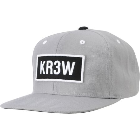 KR3W Seed Patch Silver Snapback Hat 