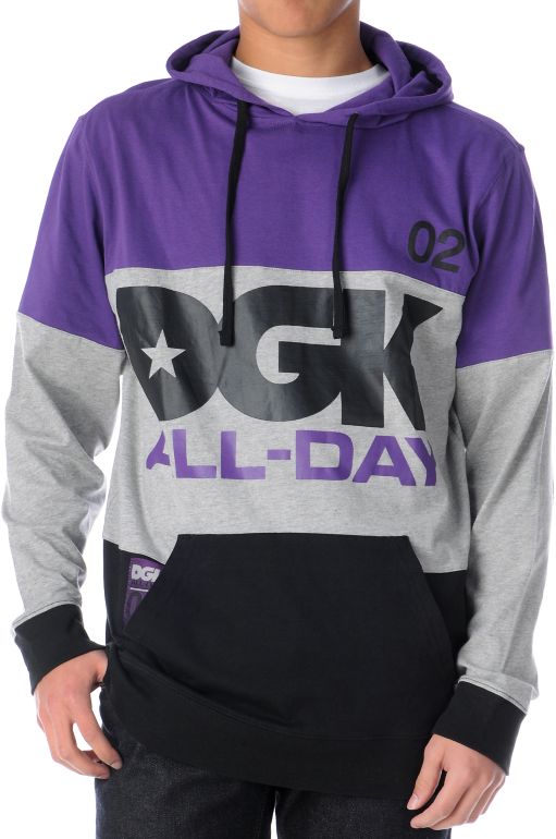 DGK All Day Pullover Purple & Gray Hoodie