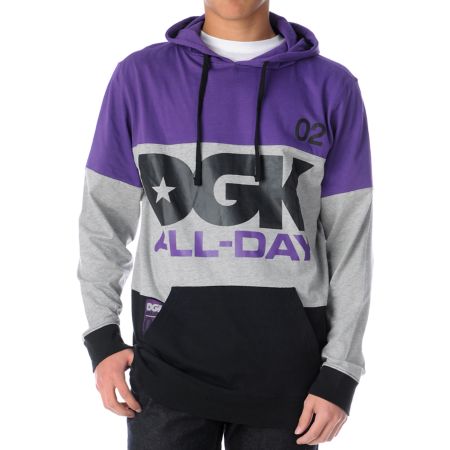 DGK All Day Pullover Purple & Gray Hoodie