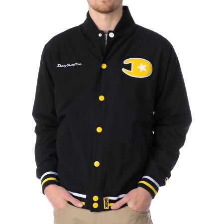 DGK Ghetto Champs Black & Yellow Varsity Jacket