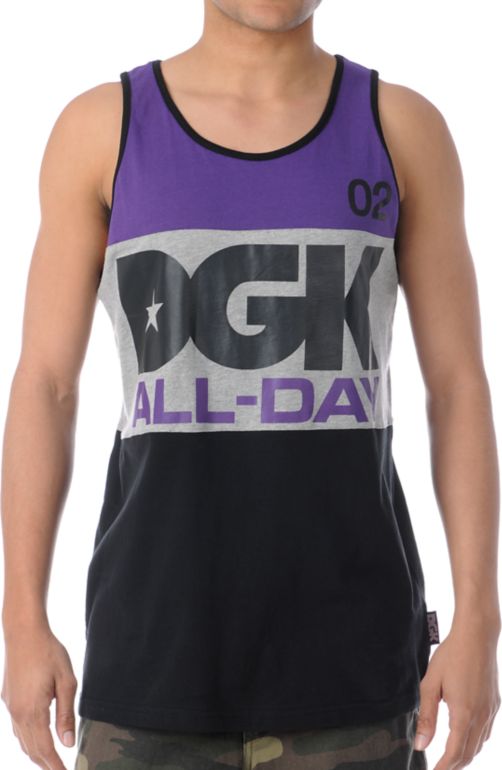 DGK All Day Sport Purple & Black Tank Top