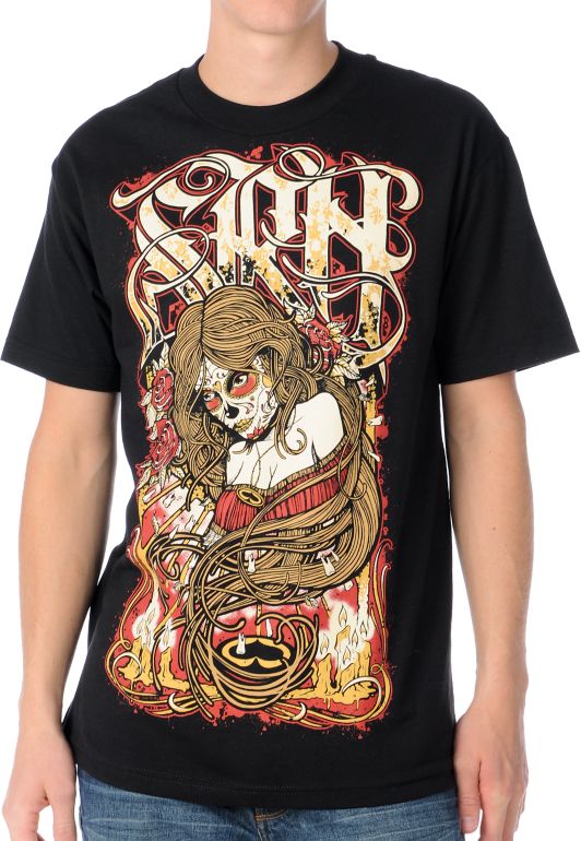 SRH Day Of The Dead Black Tee Shirt