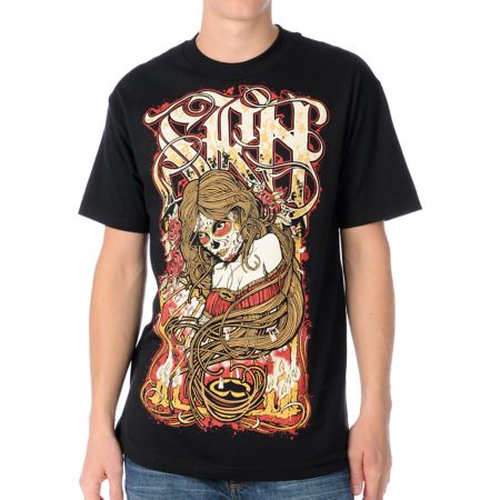 SRH Day Of The Dead Black Tee Shirt