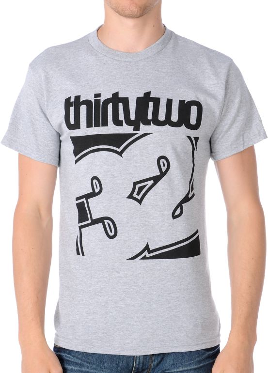 Thirtytwo New Combo Grey & Black Tee Shirt