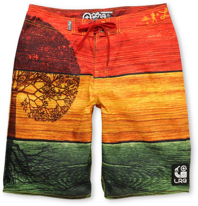 LRG Against The Grain 22" Rasta Board Shorts