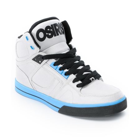 Osiris NYC 83 VLC Ballistic Grey & Cyan Skate Shoe