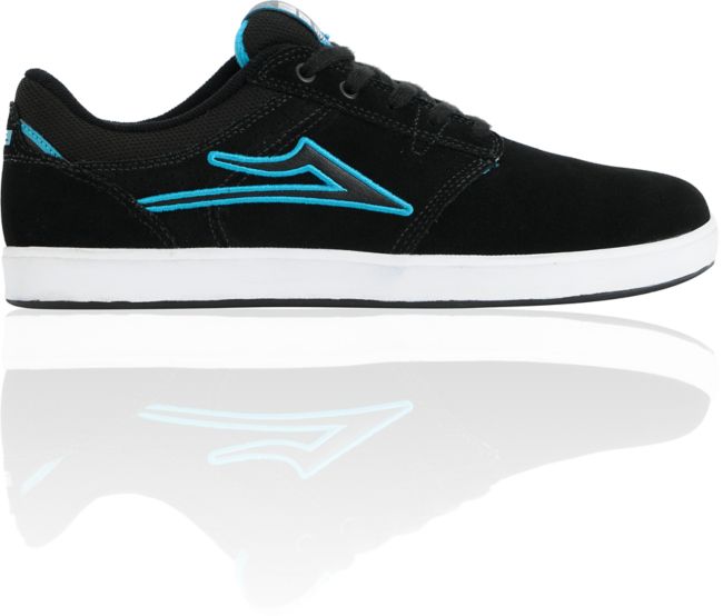 Lakai Linden Black & Blue Suede Skate Shoe