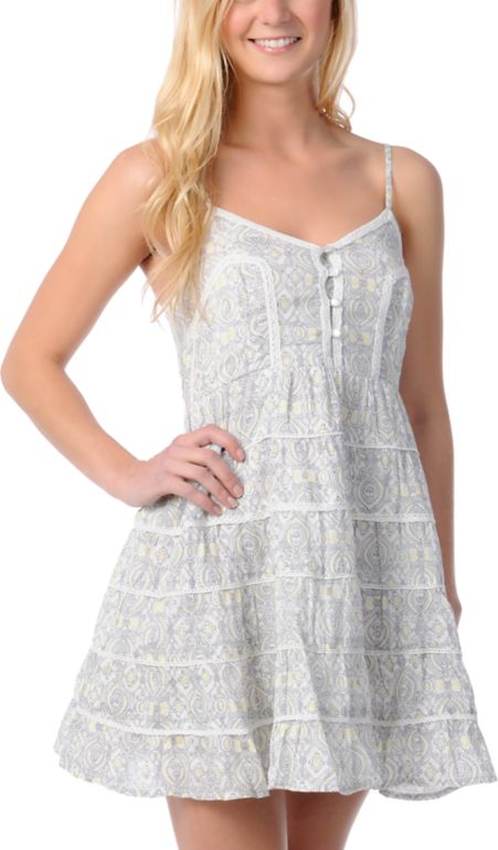Billabong Girls Serenity Floral Print Woven Dress