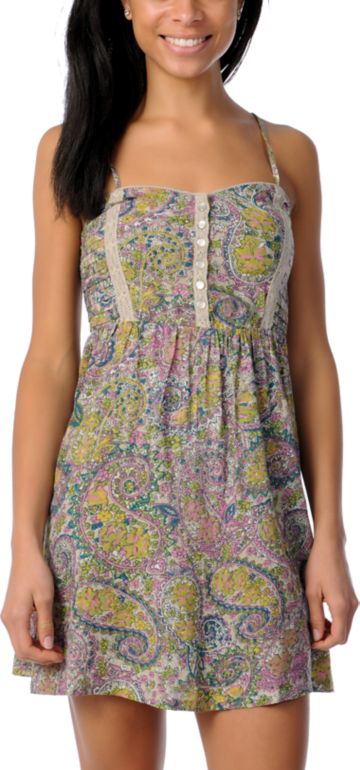 Billabong Jessa Floral Print Woven Dress