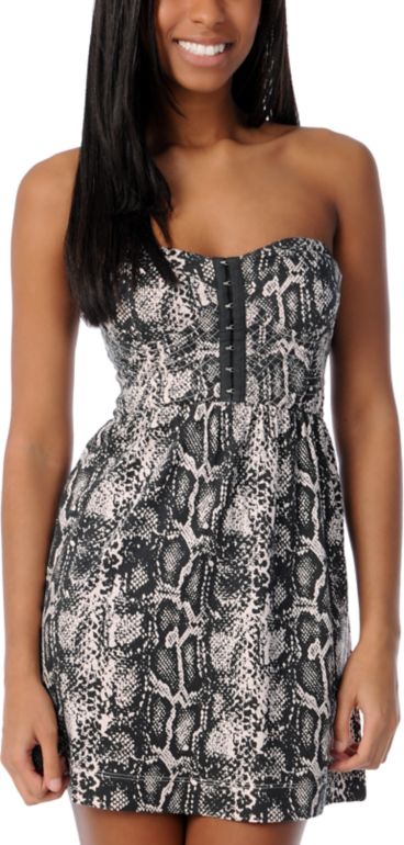 Billabong Charity Black Bandeau Tube Dress