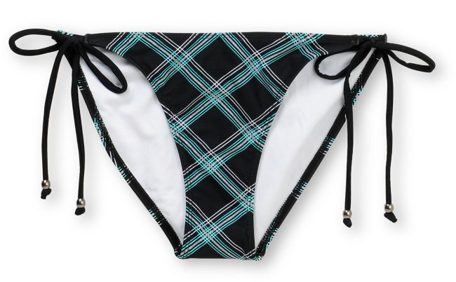 Empyre Girls Henne Black Plaid Tieside Bikini Bottom