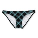 Empyre Stilt Black Plaid Cinched Basic Bikini Bottom