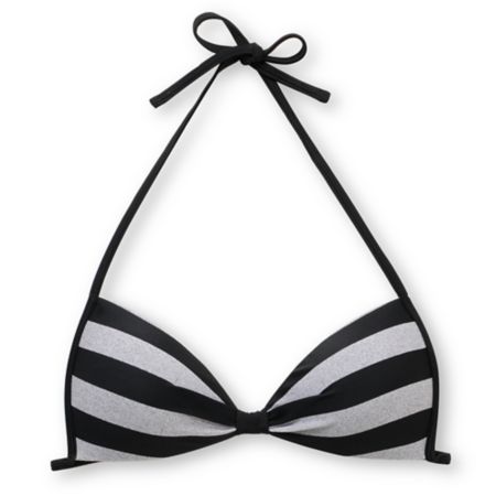 Empyre Girls Variant Black & Grey Striped Molded Bikini Top