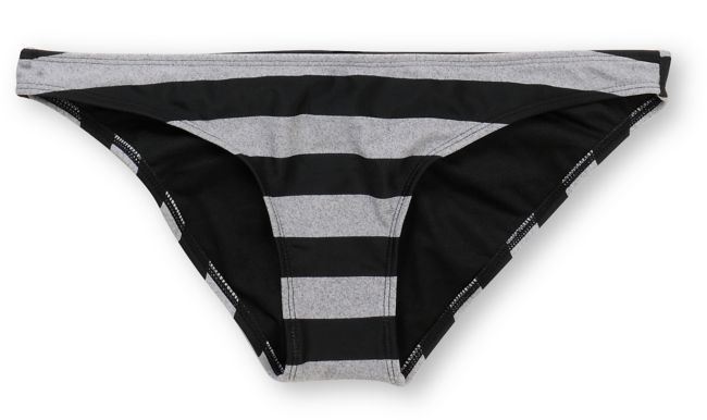 Empyre Girls Stilt Black & Grey Striped Cinch Bikini Bottom