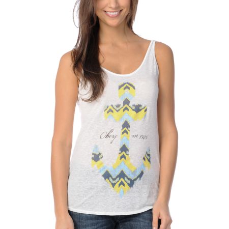 Obey Anchor Girls Natural Color Tank Top